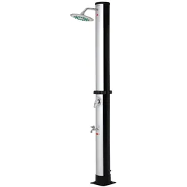 monzana Solardusche Silber/Schwarz 216 cm