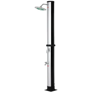monzana Solardusche Silber/Schwarz 216 cm