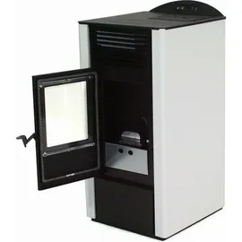Apex Digital Pelletofen 9,5kW Pelletkamin Pelletheizung Kaminofen A+ Holzofen weiß 56302