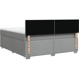 vidaXL Boxspringbett 180 x 200 cm Hellgrau