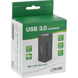 InLine USB-Hub, 4x USB-A 3.0 USB-B 3.0 [Buchse] (35395A)