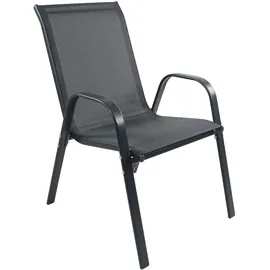 VCM Gartenstuhl 56 x 56 x 0 cm schwarz 4 St.