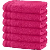 Erwin Müller Handtuch Handtuch "Heidelberg" 6er-Pack, Frottier, Walk-Frottier Uni rosa 50 cm x 80 cm