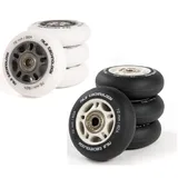 Nils Extreme PESPORT 4 Stück 80x24 cm Inlineskates Rollen 82A für Inlineskates und Outdoor Inlineskates (Mattweiß)