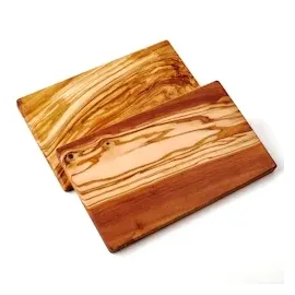 dasolivenholzbrett 2er Set Frühstücksbrett rechteckig 30cm