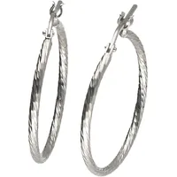 FIRETTI Paar Creolen »Schmuck Geschenk Silber 925 Ohrschmuck diamantiert« silberfarben