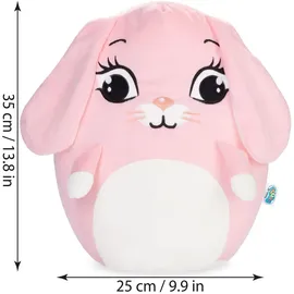 squishbrubies Holly der Hase - 35 cm Kuscheltier - Superweiches Plüsch Stofftier zum Kuscheln, Verschenken und Sammeln - Weiß und Rosa