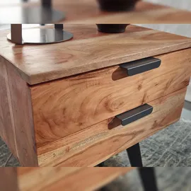 KADIMA DESIGN Nachtkonsole 47 x 65 x 35 cm Massivholz Nachttisch | Gr.: onesize