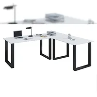 VCM Eckschreibtisch Lona U Schwarz