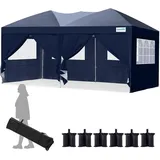 DOTMALL Faltpavillon Foldbart pavillon 3x6 m med 6 sidevægge