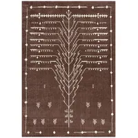 Carpet City Kurzflor-Teppich, Braun, Textil, Ethno, Rechteckig, 140x200 cm,