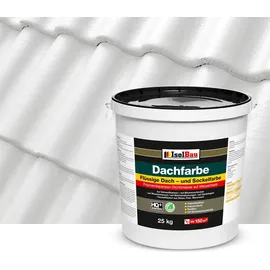 Isolbau Dachfarbe Weiss 25 kg Fassadenfarbe Dachbeschichtung RAL Farbe - Weiß