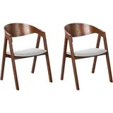 Beliani Esszimmerstuhl 2er Set YUBA