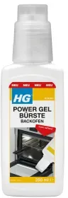 HG Power Gel Bürste Backofen, Effektiver Ofenreiniger mit Bürste, 250 ml - Flasche