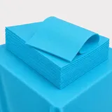 MAQA 25 Vlies-Tischdecken – 1 x 1 m – schmutzabweisende Tischdecke, Einweg-Tischdecke, Papiertischdecke auf Rolle für Partys, Tischdecke für Restaurants, Catering, Tischdecken aus TNT (Türkis)