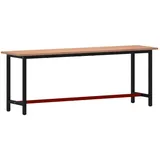 vidaXL Werkbank 220x55x81,5 cm Massivholz Buche und Metall
