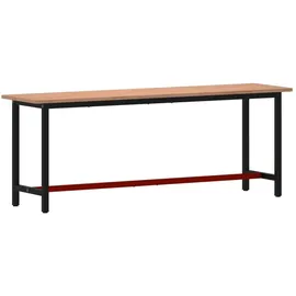 vidaXL Werkbank 220x55x81,5 cm Massivholz Buche und Metall
