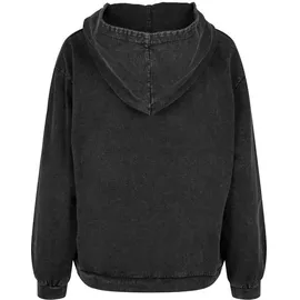 Build Your Brand Acid Washed Oversize Kapuzenpullover Black 5XL