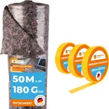 Malervlies 180g/m2 mit Anti-Rutsch-Beschichtung 1 x 25 m + 3x Goldband