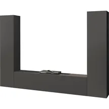 Home Affaire Wohnwand HOME AFFAIRE "Maruska", grau (anthrazit, anthrazit), B:260cm H:180cm T:30cm, Holzwerkstoff, Kastenmöbel-Sets, Wohnwand
