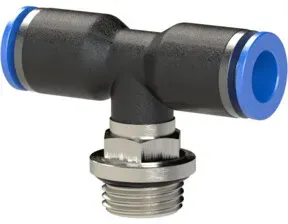 Riegler T-Steckverschraubung  »Blaue Serie «, drehbar, G 3/8 außen  Ø14 mm
