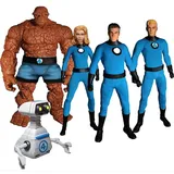 Mezco Toys Mezco Fantastic Four Deluxe Steel Boxed Set Actionfiguren Set, Hersteller