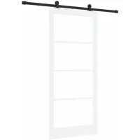 vidaXL Schiebetür ORKDAL Weiß und Schwarz 93 x 211 cm 3332010