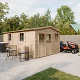 TIMBELA Gartenhaus 4,93 x 3,03 m Beige