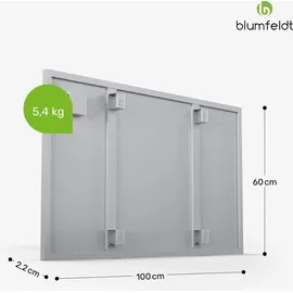 Blumfeldt Infrarot Wandheizung 600W – Wandmontage, IP44 Spritzwasserschutz, Externer Thermostat, App Steuerung, 95 % - Für 10-15 m2, Aluminium, Überhitzungsschutz, Badezimmer