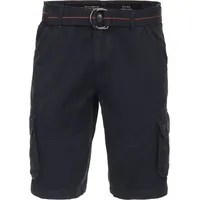 CASAMODA Cargo-Bermudas, aufgesetzte Beintaschen, Gürtel, für Herren, 106 BLAU,