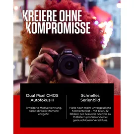 Canon EOS R50 schwarz Content Creator Kit + RF-S 18-45 mm