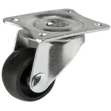 Möbelrolle mit Platte, 40mm/20kg, Kunststoff | Möbelroller | Rollen für Möbel, Bürostuhl, Beistellbett, Schreibtischstuhl, Hocker | Stuhl-Roll...