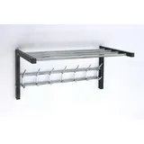 DanDiBo Ambiente Wandgarderobe mit Hutablage Art.389 Garderobe 70 cm Kleiderhaken Wandregal Haken