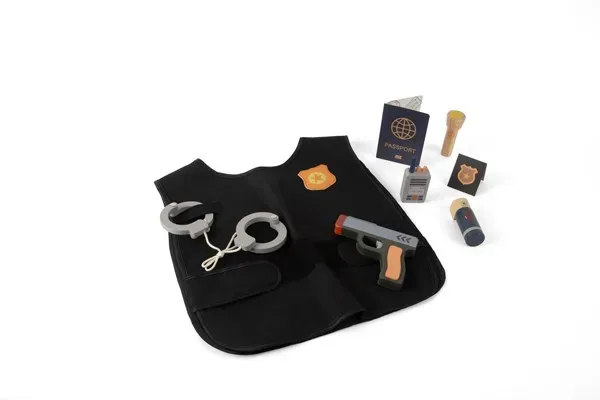 Police set wood in giftbox 8 pcs