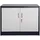 Jet-Line SARATOW Büroschrank 80 x 40 x 180 dunkelgrau weiss