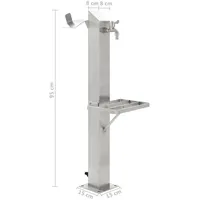 vidaXL Garten-Wassersäule Edelstahl Quadratisch 95 cm 45455