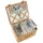 Tectake Picknickkorb Föhr für 4 Personen mit Kühlfach 39 x 47 x 23 cm braun