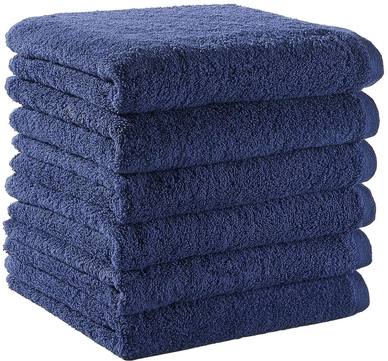 BettwarenShop Handtuch Serie Premium Handtuch 6er Pack 50x100 cm | blau - blau