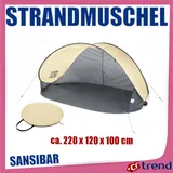Sansibar Pop-Up Strandmuschel UV 60 Sonnenschutz Camping Strandzelt 220x120cm