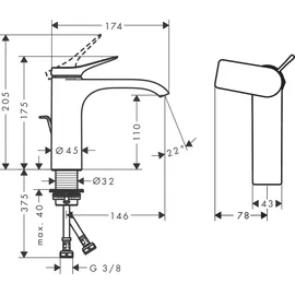 Hansgrohe Vivenis Einhandmischer Chrom