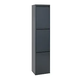 ARREGUI Basic CR304-B Mülltrennsystem aus Stahl 3 Inneneimern, aus Kunststoff mit Griff | Recycling Abfalleimer | Mülleimer für die Küche | 3 Fach | 3x17L (51L) | Herausnehmbare Inneneimer +