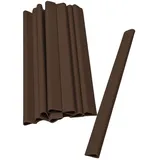zaunzu Sichtschutzstreifen Klemmschiene für Zaunblende Braun, 1er Pack