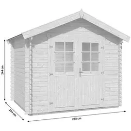Weka Gartenhaus 209 Gr. 1.5 2,88 x 2,34 m natur Doppeltür