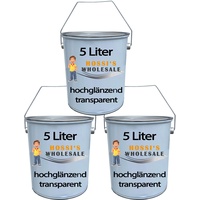 3x 5 Liter Premium Bootslack | Yachtlack | Schiffslack | hochglänzend | farblos/transparent | made in Germany