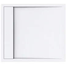 doporro Duschtasse Duschwanne 90x100x3cm aus Mineralguss in Weiß Rechteckig DIN-Anschlüsse für bodenebene Montage geeignet Geoma10