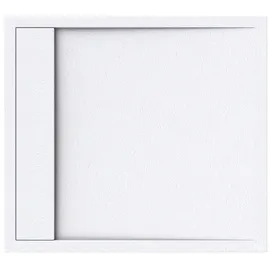 doporro Duschtasse Duschwanne 90x100x3cm aus Mineralguss in Weiß Rechteckig DIN-Anschlüsse für bodenebene Montage geeignet Geoma10