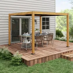 Outsunny Pergola, LxBxH: 297 x 297 x 228 cm - beige