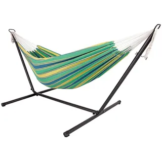 Spetebo Doppel Hängematte mit Gestell - Modell: Jungle Stripe)