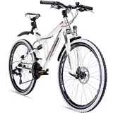 Bergsteiger Phoenix 26 Zoll Mountainbike, geeignet ab 160 cm, Scheibenbremse, Licht, Schutzblech, 21 Gang-Schaltung, Vollfederung