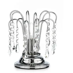 Kristall-Tischleuchte Pioggia Chromfarben max. 6 Watt